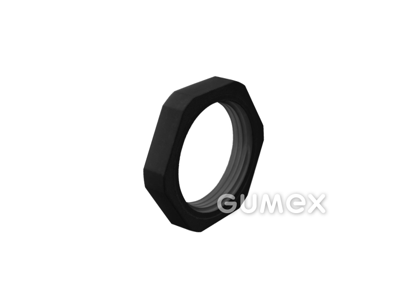 Kontermutter GK 169 M für Steckverbinder, Innengewinde M32x1,5, PA6, -40°C/+100°C, schwarz, 